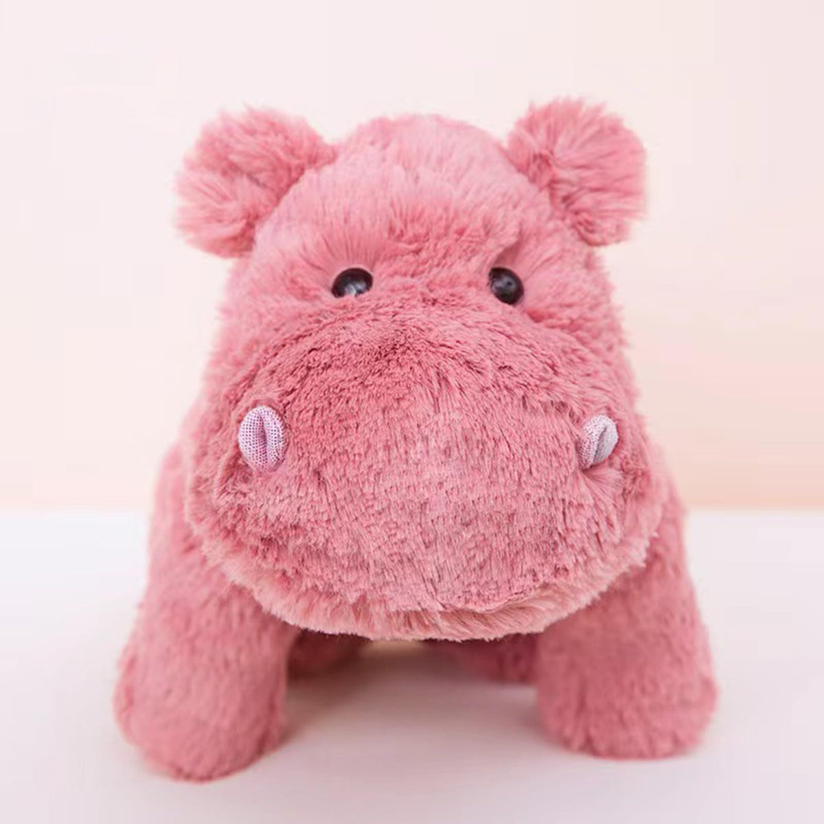 champracer Kuscheltier Nilpferd rosa – superweiches Plüschtier aus Polyester, auch als Kuschelkissen für Kinder & Erwachsene