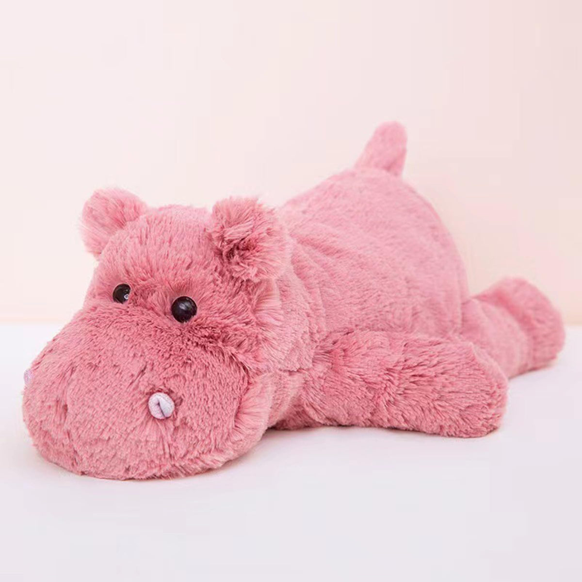 champracer Kuscheltier Nilpferd rosa – superweiches Plüschtier aus Polyester, auch als Kuschelkissen für Kinder & Erwachsene
